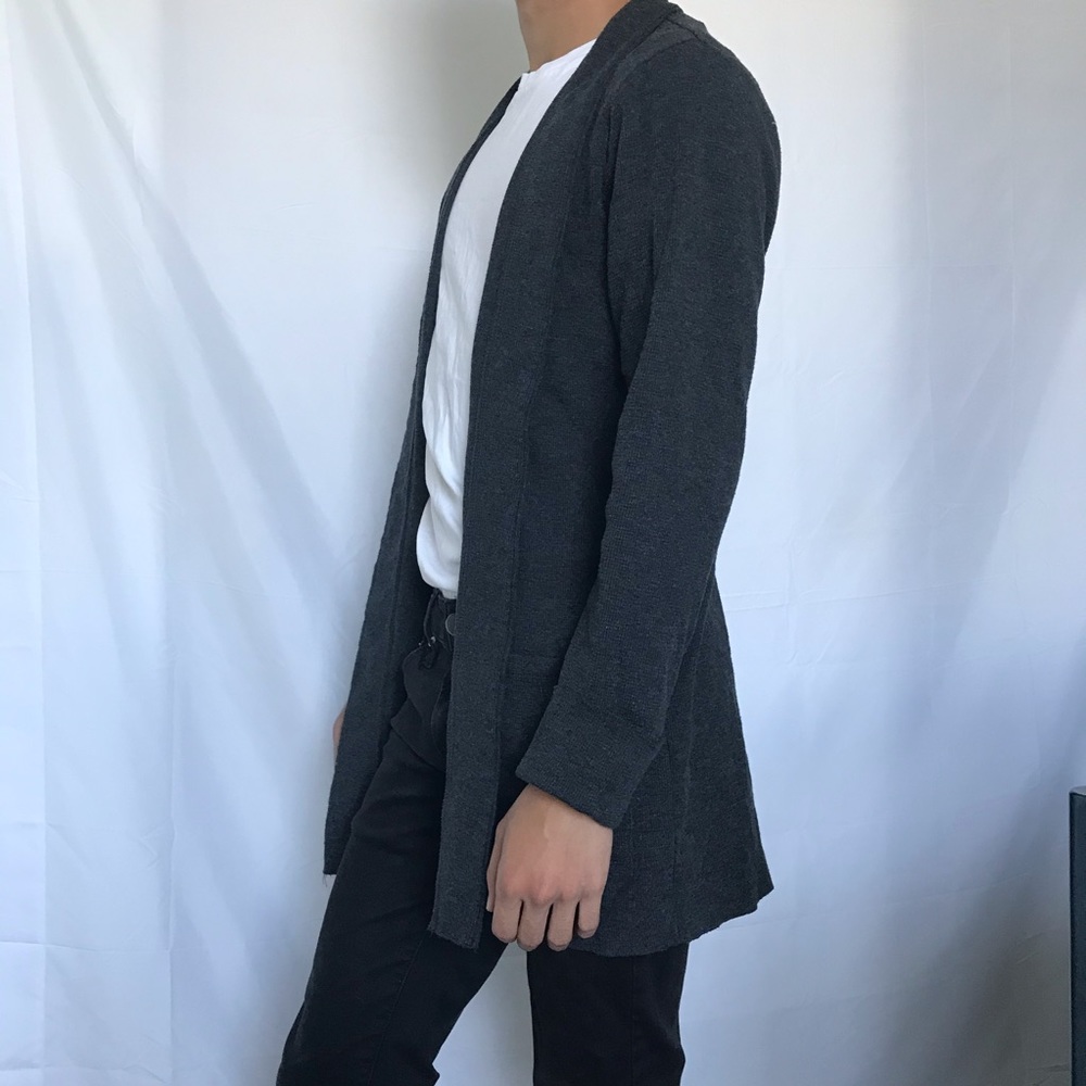 forever 21 cardigan dark gray